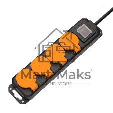 Удлинитель силовой Filum FL-PEC-4SCH-SW-IP44 с выключателем, IP44, 4 розетки Schuko с кабелем 3х1.5 длиной 1.5 м.