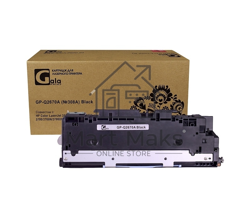 Картридж лазерный GalaPrint GP-Q2670A (№308A) черный (6000 стр) для HP Color LaserJet 3500/3550/3500n/3550n/3700/3700N/3700DN/3700DTN/3700DTNS