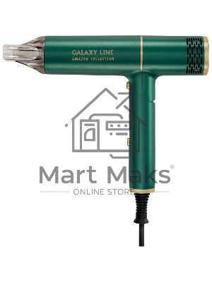Фен для волос Galaxy Line GL 4360, амазонка, 1600 Вт, зеленый