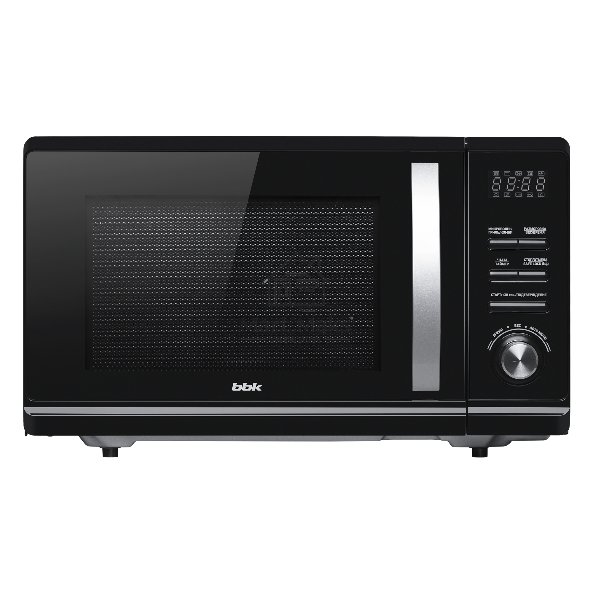 Микроволновая печь BBK 23MWG-851T/B черный, 23 л, 800 Вт, поворотный механизм/кнопки