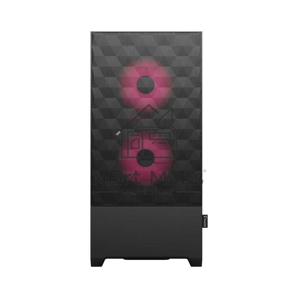 Корпус ПК без блока питания Fractal Design Pop Air RGB Magenta Core TG Clear Tint, Midi-Tower, 3x120mm RGB, 2xUSB-A 3.2 ATX, mATX, mITX черный/магента