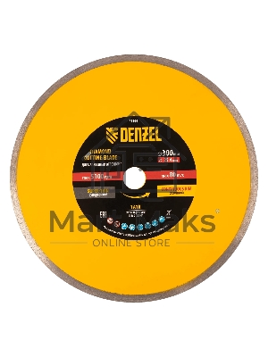 Диск алмазный сплошной Denzel супертонкий, 300 х 25,4 мм, горячее прессование, мокрое резание