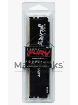 Оперативная память Kingston Fury Beast, DDR5, 8GB (1x8GB), 5600MHz, CL36, DIMM, с радиатором, черный