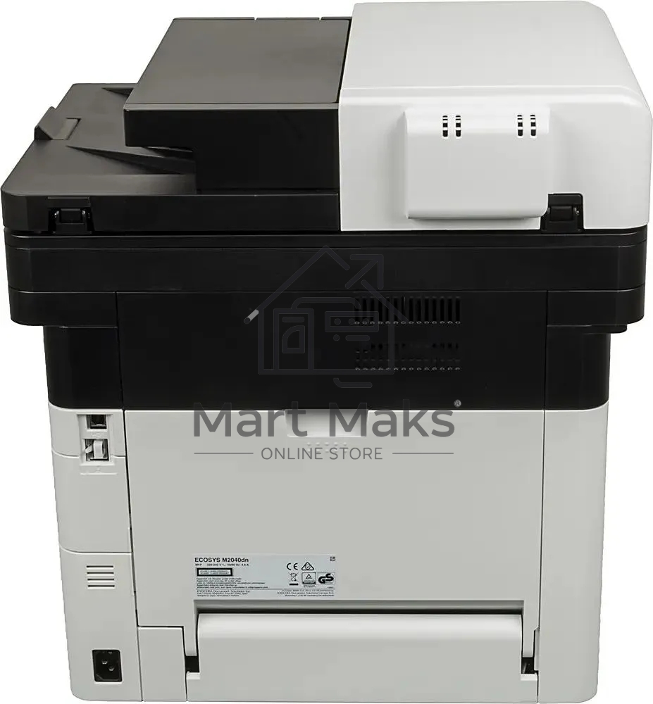 МФУ лазерный Kyocera Ecosys M2040dn (Азия) (1102S33AX0), A4, ч/б, печ. до 40 стр/мин., скан. до 40 стр/мин. (ч/б) 23 стр/мин. (цвет), 1200 x 1200 dpi (печать) 600x600dpi (скан.), USB, RJ-45 (старт.картр. TK-1178)