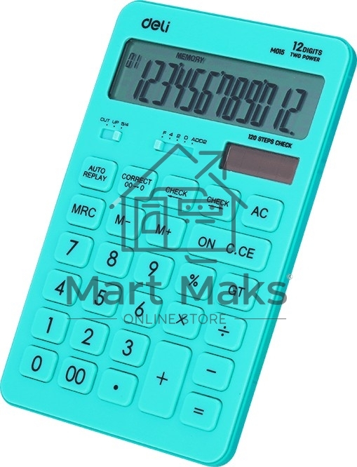 Калькулятор настольный Deli Touch EM01531 голубой 12-разр.