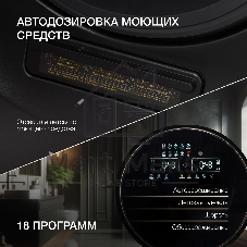 стирально-сушильная машина Hyundai Proxima WMD9424 темно-серебристый, загр. фронтальная макс.: 15 кг 1400 об/мин класс: А+++