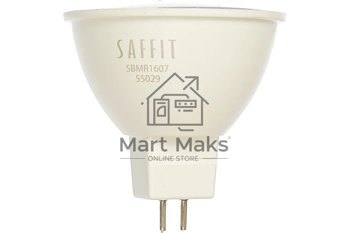 Лампа светодиодная SAFFIT SBMR1607 (55029) 7 вт 230в GU5.3 дневной