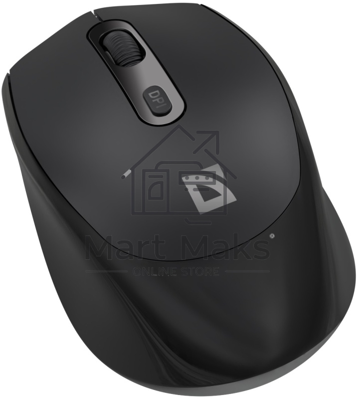Мышь беспроводная Defender Vision MS-376 черный, 1600 dpi, радиоканал, Bluetooth, USB, кнопки - 4