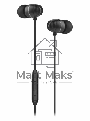 Наушники-гарнитура OLMIO Rock 3.5мм, черные, с микрофоном и кнопкой ответа