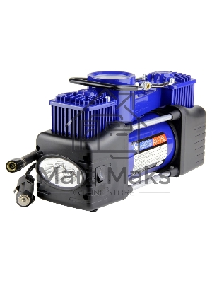 Компрессор NOVA BRIGHT АК-75L двухпоршневой, металлический корпус, в сумке, LED-фонарь 36451