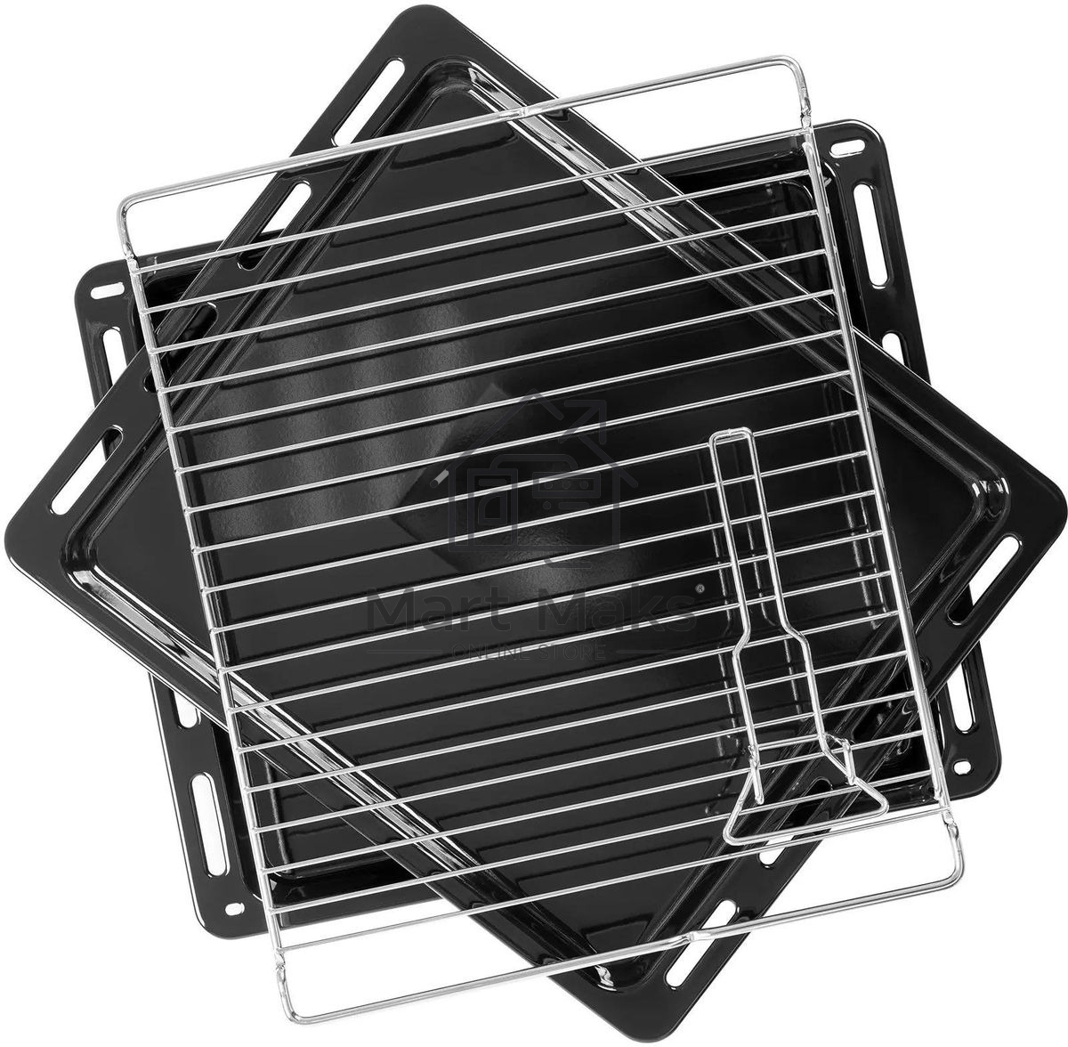 Шкаф духовой электрический Maunfeld EOEH.5811B, встраиваемый, 59л, дверца с 2 стеклами, черный