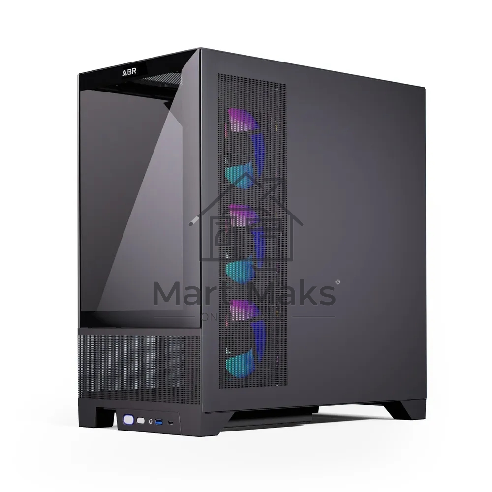 Компьютерный корпус ABR MINI PRO (1*USB 3.0, 1*USB Type-C, HD Audio, 4xRGB Fan, ATX, Micro-ATX, ITX)