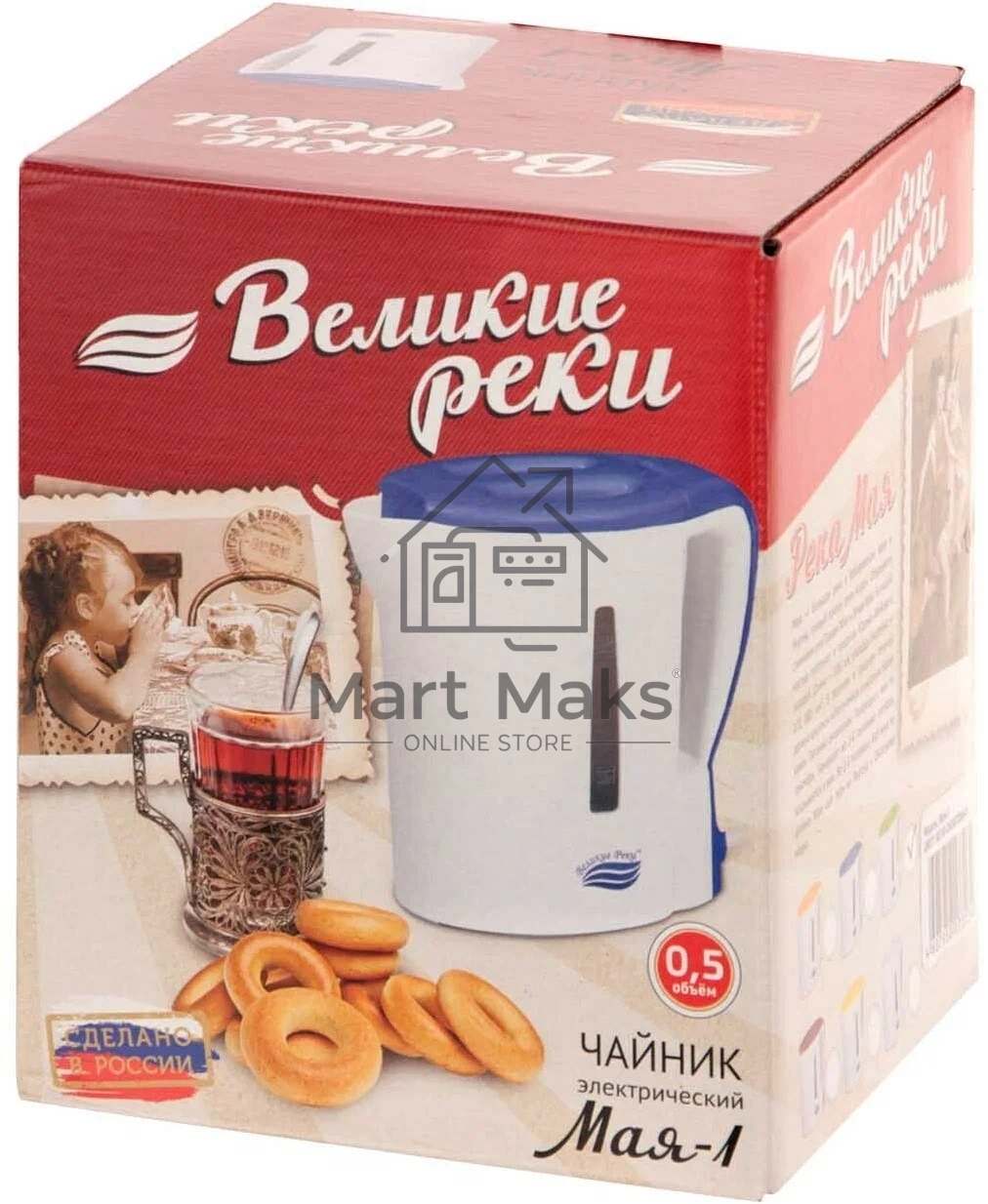 Чайник электрический Великие Реки Мая-1 бело-салатовый