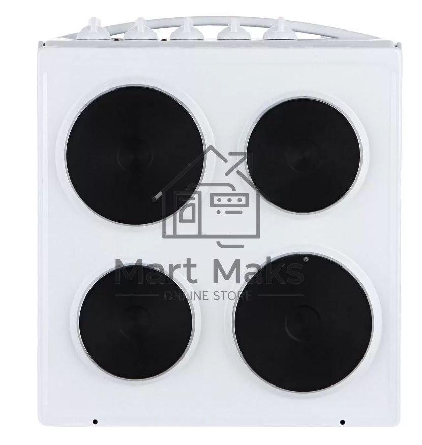 Плита электрическая Flama AE 1403 W белый, конфорок 4 шт, духовка 50 л, 50 см x 85 см x 60 см