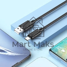 Кабель Hoco X88 Gratified TYPE-C USB (m)-USB Type-C (m) 1м черный