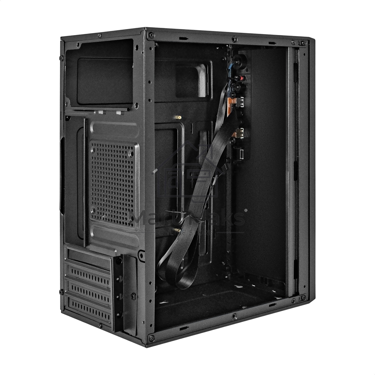 Компьютерный корпус Minitower ExeGate BAA-308U2-AAA400 (mATX, БП AAA400 с вент. 8см, 1*USB+2*USB 3.0, HD Audio, черный)