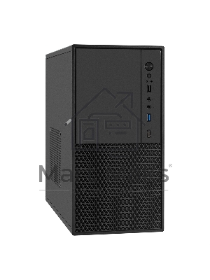 Компьютерный корпус Minitower ExeGate BAA-308MUC-UNS500 (mATX, БП UNS500 с вент. 12см, 1*USB+1*USB 3.0+1*TypeC, HD Audio, черный)