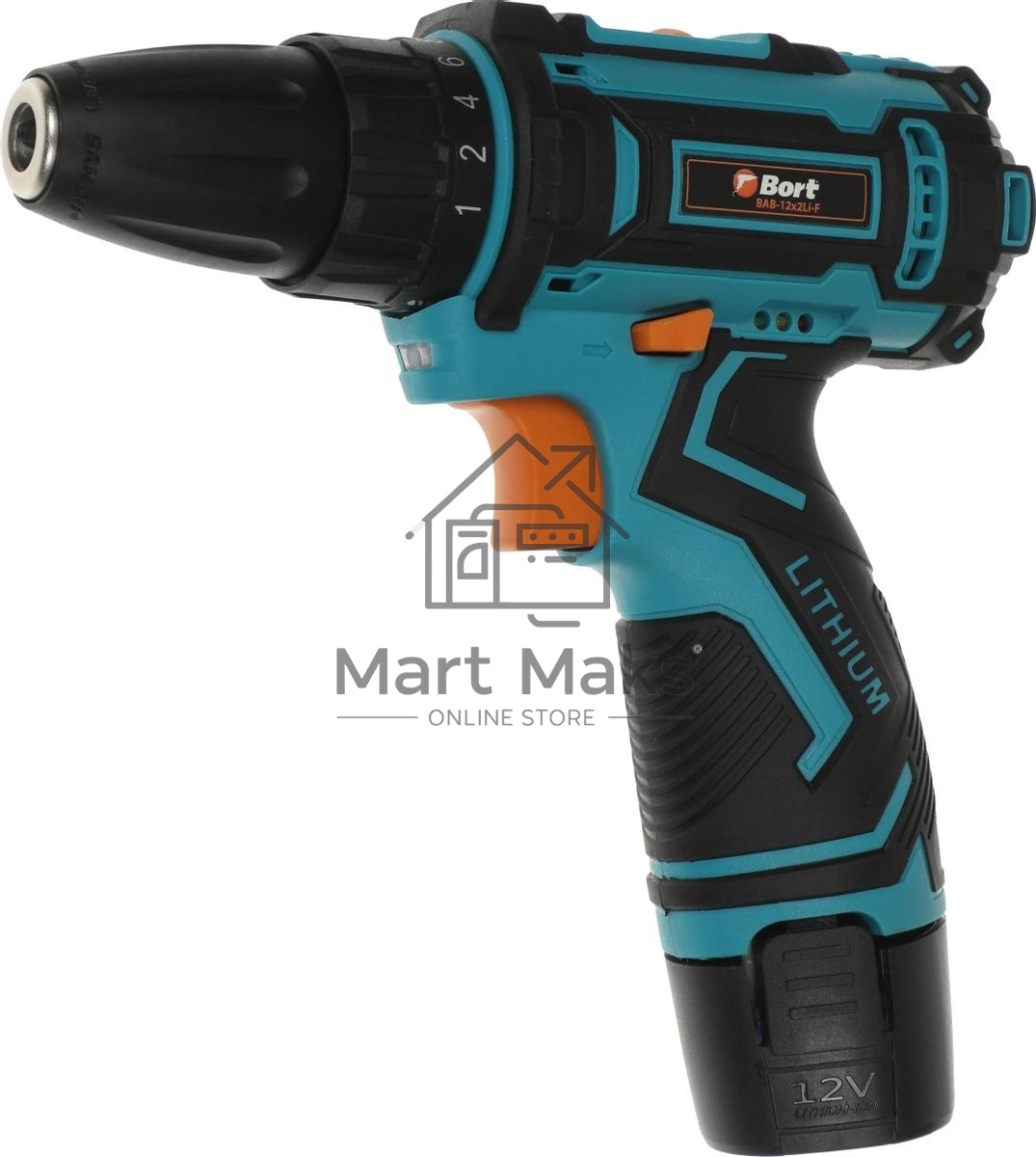 Дрель-шуруповерт Bort BAB-12x2Li-F, Аккумуляторная, 12В, 1 АКБ