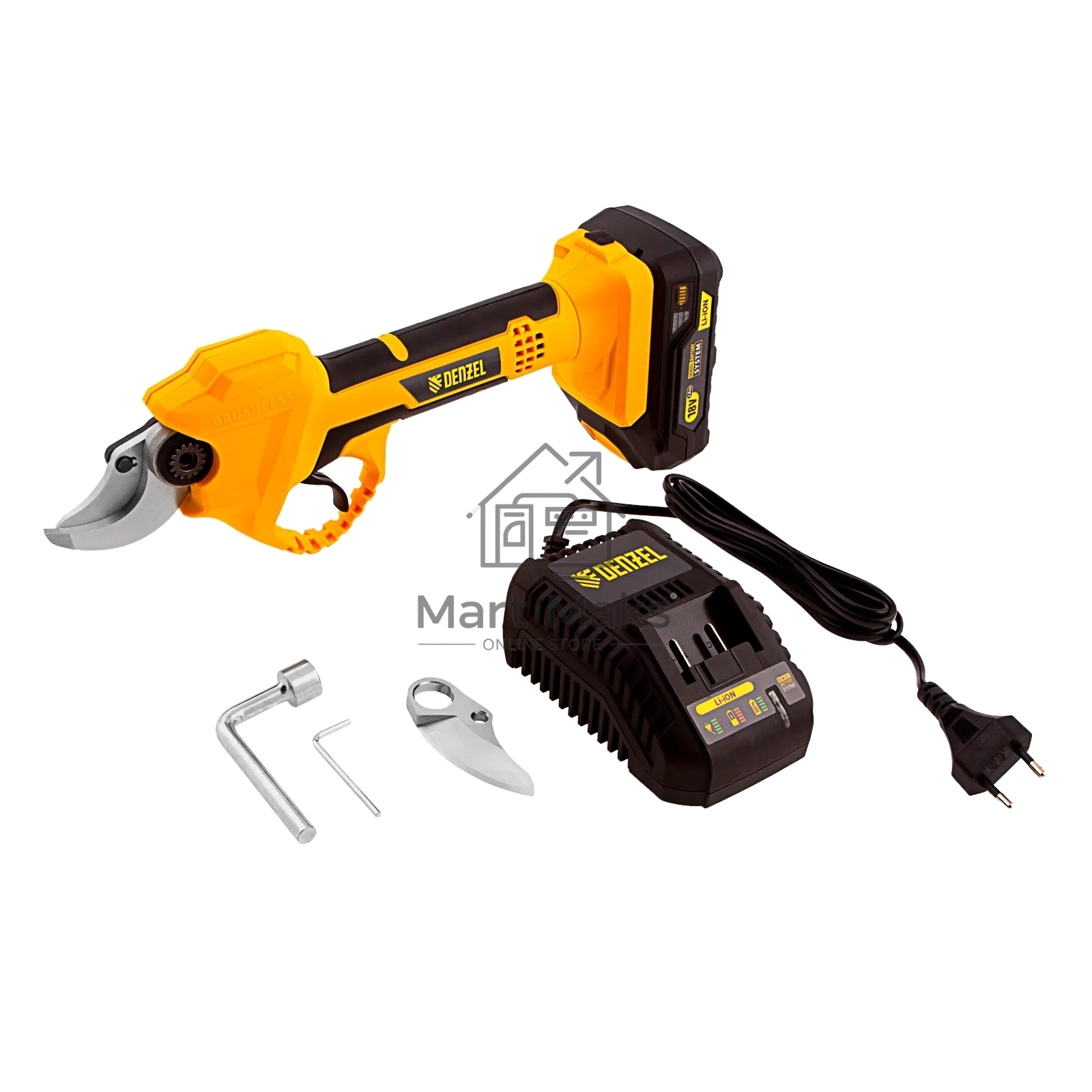 Секатор аккумуляторный Denzel CP-30, 18В Li-Ion