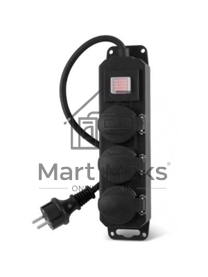 Сетевой фильтр Buro 300MDP-3-B 3 м, 3 розетки, черный, коробка