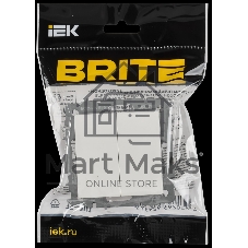 Выключатель 2-клавишный IEK проходной 10А ВС10-2-6-БрБ РФ белый BRITE