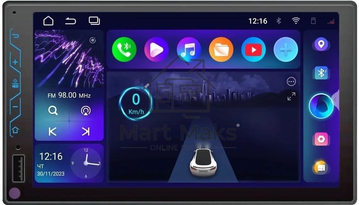 Автомагнитола Incar ARN-7703-4 2DIN 4x50Вт v5.1 USB 2.0 4Mb DSP 7