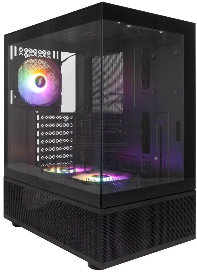 Компьютерный корпус 1STPLAYER MIKU Mi7-A черный ATX 3x120мм LED fans Mi7-A-BK-2F1R-1F1