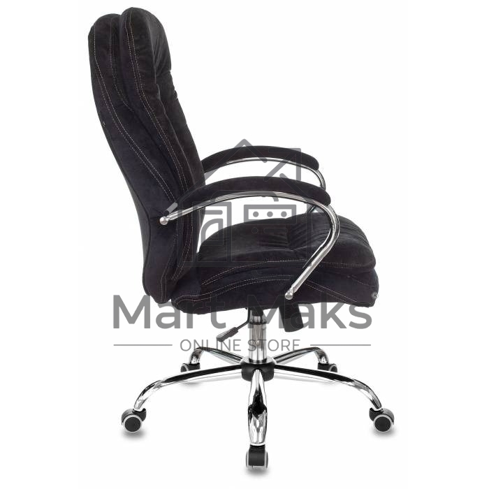 Кресло руководителя Бюрократ T-9950SL Fabric черный Light-20, крестовина металл хром