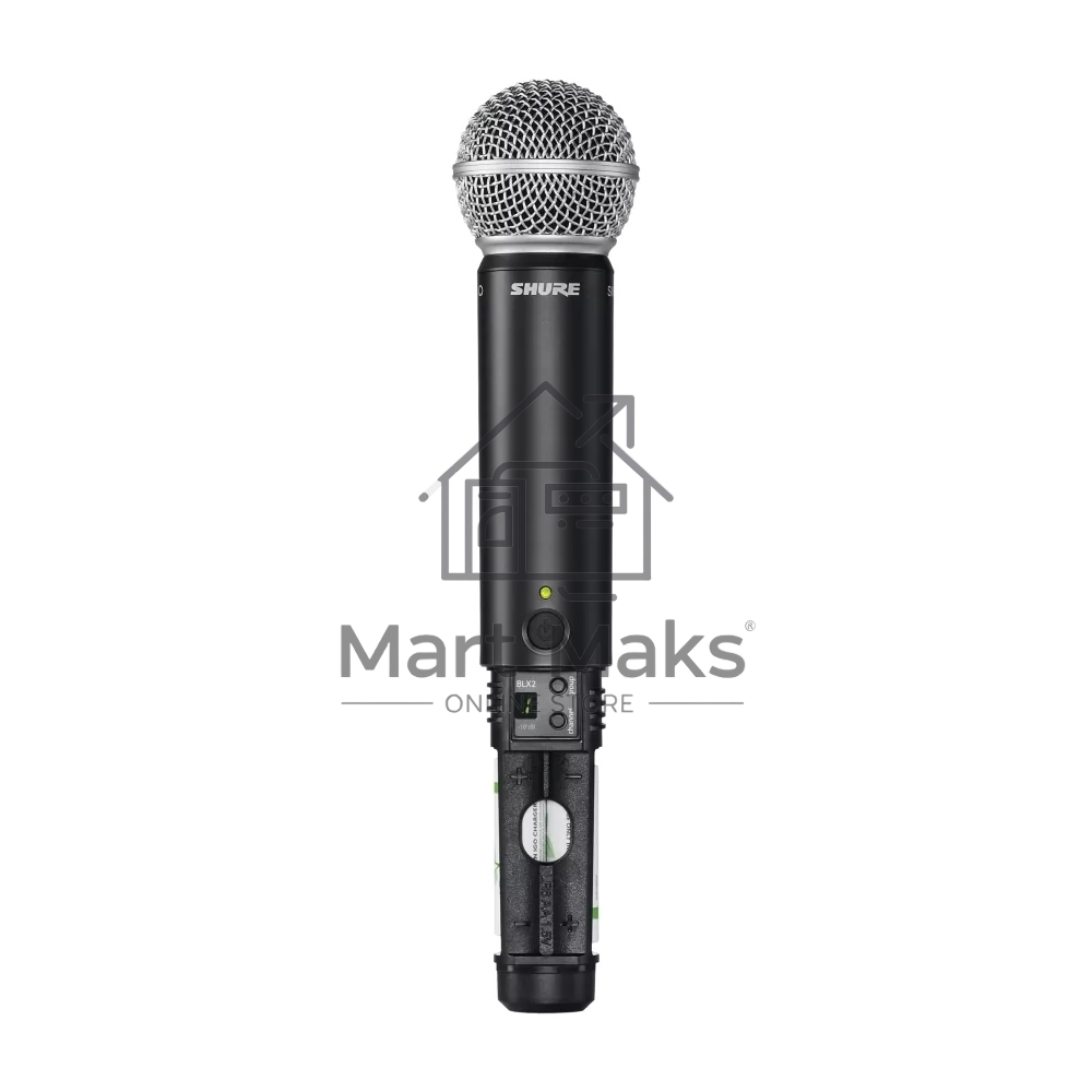 Микрофонная система SHURE BLX1288E/SM35-M17 беспроводная, двухканальная, с головным микрофоном SM35 и ручным передатчиком SM58, частота UHF 662-686 МГц