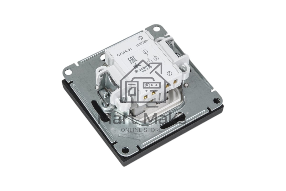 Переключатель 1-кл. ArtGallery IP44 10AX механизм карбон SE GAL441061