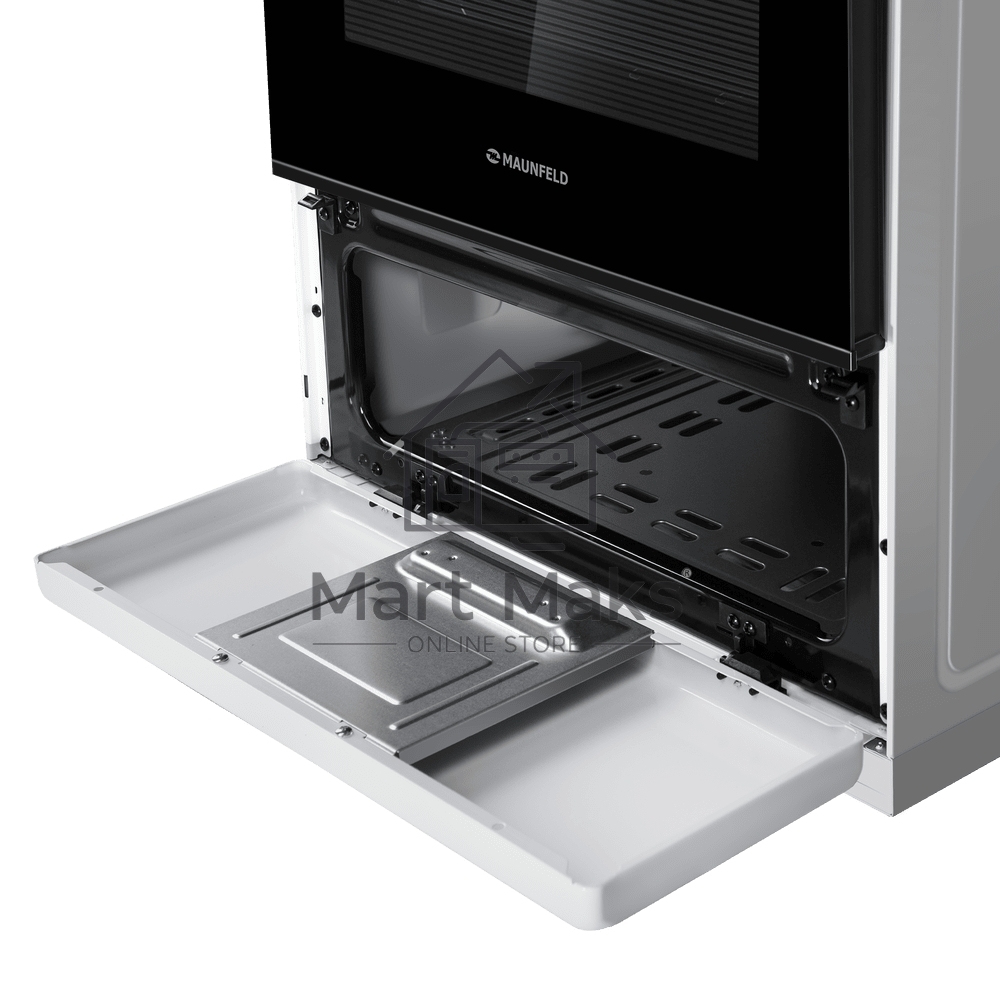 Плита газовая Maunfeld MGC50GEW08 белый, конфорок 4 шт, духовка 59 л, 50 см x 88 см x 65 см