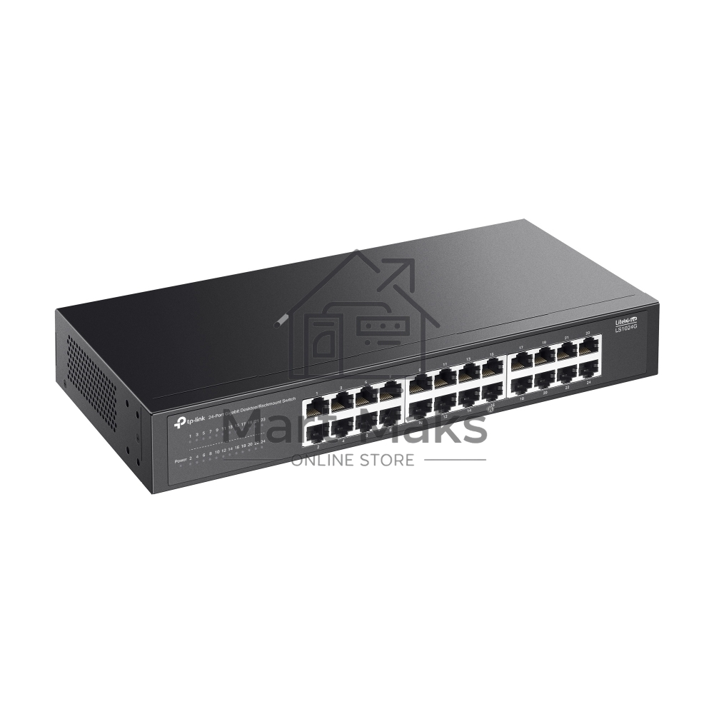 Коммутатор TP-Link LS1024G, 24×1 Гбит/с, неуправляемый