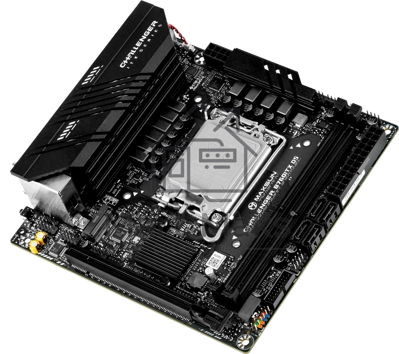 Материнская плата Maxsun Challenger B760ITX D5, LGA 1700, Intel B760, 2xDDR5, 4xSATA, 2xM.2, 1xPCIe 5.0 x16, 2xHDMI, 2xDP, 2x 2.5Gb LAN, 2xUSB 3.2 Gen 1, 4xUSB 2.0, 5.1, Mini-ITX