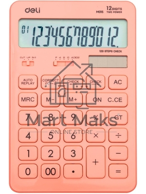 Калькулятор настольный Deli Touch EM01541 красный 12-разр.