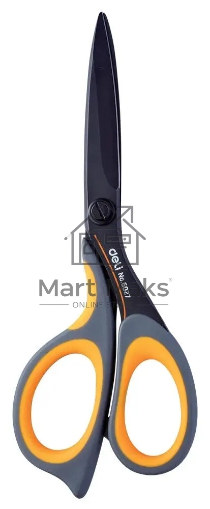 Ножницы Deli E6027 Expert Soft-touch универсальные 175мм ручки с резиновой вставкой сталь ассорти блистер