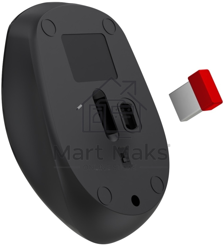 Мышь беспроводная Defender Vision MS-376 черный, 1600 dpi, радиоканал, Bluetooth, USB, кнопки - 4