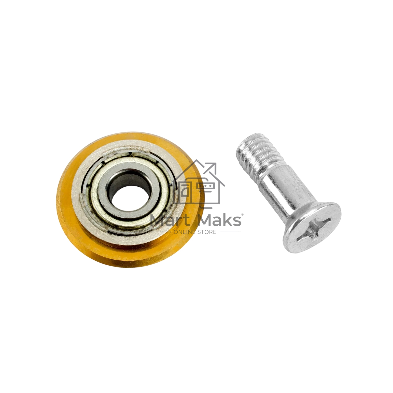 Ролик режущий с подшипником для плиткореза Denzel 22х6х6мм, TiN