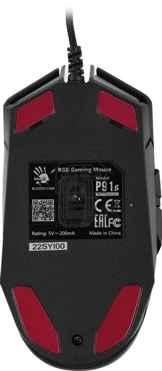 Мышь проводная A4Tech Bloody P91s черный, 8000 dpi, USB, кнопки - 8