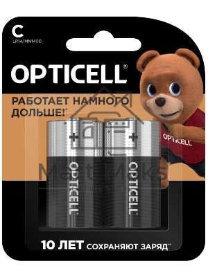 Элемент питания алкалиновый C/LR14 1.5В (блист. 2шт) Basic Opticell 5051004