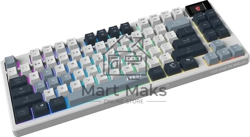 Клавиатура MSI FORGE GK600, USB, белый/синий
