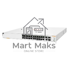 Коммутатор HPE Instant On 1960 24PoE+ 370W, 24×1 Гбит/с PoE+ + 4×10 Гбит/с SFP+, настраиваемый