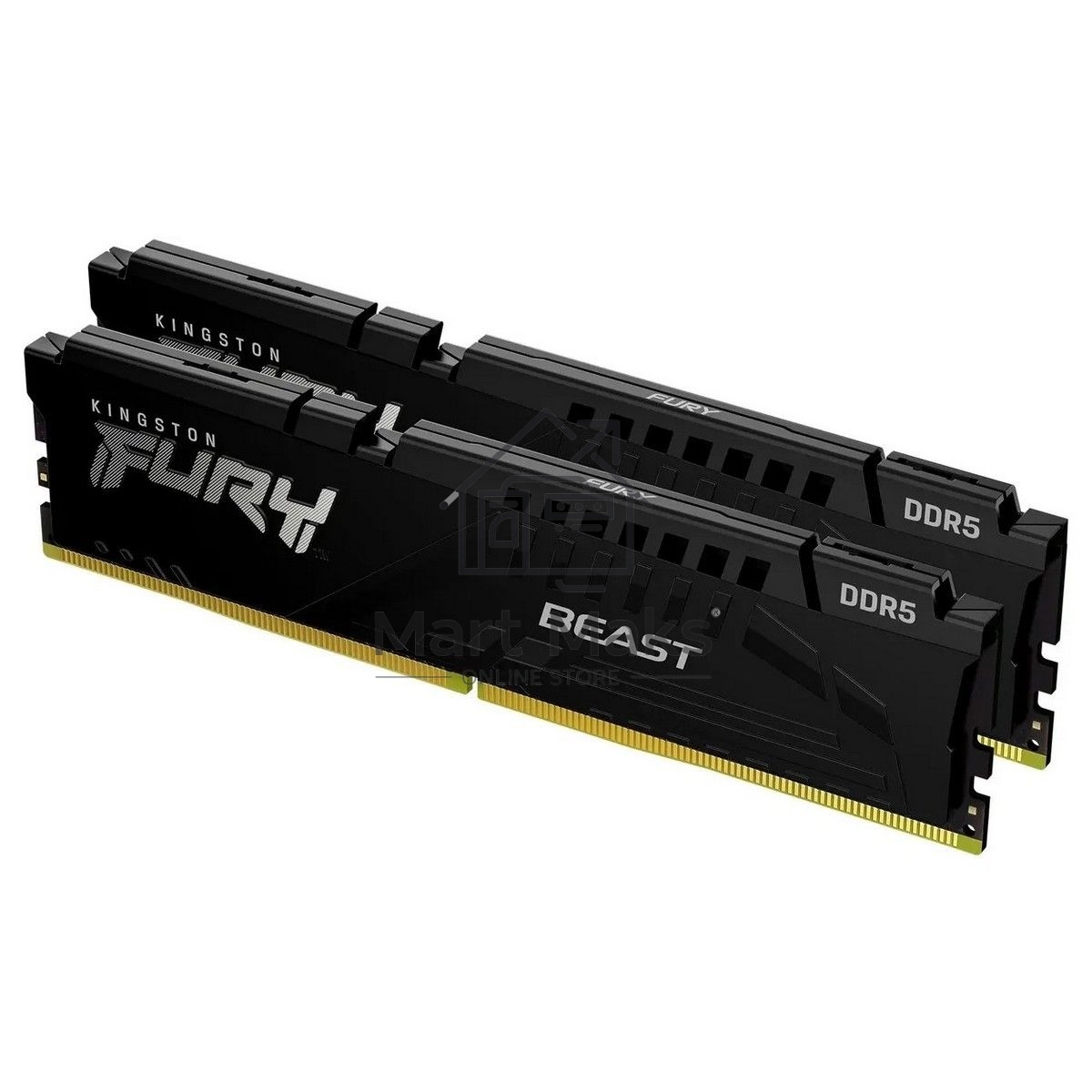 Комплект модулей памяти Kingston 64GB DDR5 6000 DIMM CL30 FURY Beast Black XMP Non-ECC Unbuffered DIMM (Kit of 2) 2RX8 30-36-36 1.4V 288-pin 16Gbit