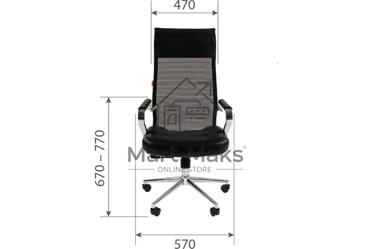 Офисное кресло Chairman 700 Россия экопремиум черный/сетка н.м. (7022875)