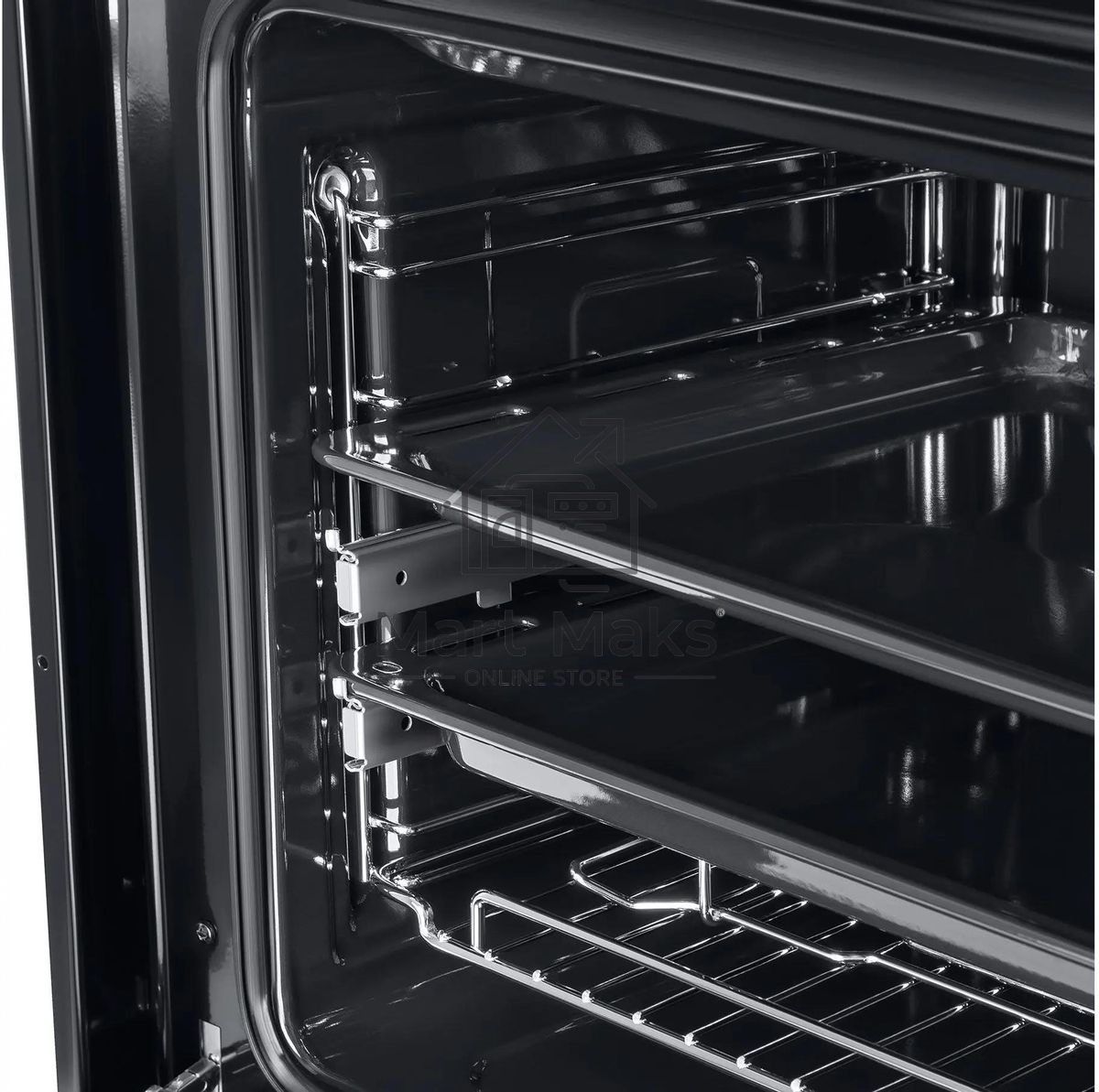 Шкаф духовой электрический Maunfeld EOEH.5811B, встраиваемый, 59л, дверца с 2 стеклами, черный