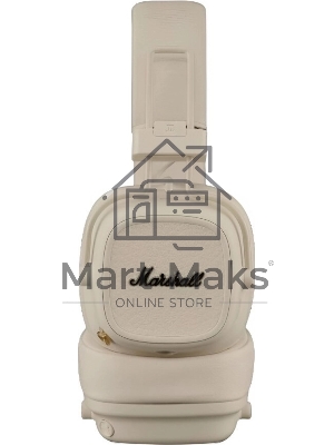 Беспроводные/проводные наушники Marshall Major V бежевый, накладные, Bluetooth + проводной, беспроводная зарядка, до 100 ч