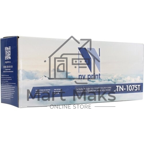 Картридж NVPrint NV-TN1075T (тип TN-1075) Black черный, 1000 стр., для Brother HL-1110R/1112/1210WR/1212/DCP-1510R/1512/1610WR/1612WR/MFC-1810R/1815/1912WR