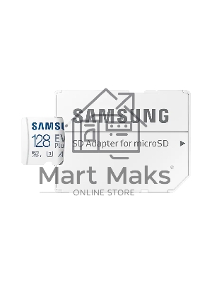 Флеш карта microSDXC 128Gb Samsung EVO Plus Class 10, A2, V30, UHS-I, W 90 МБ/с, R 160 МБ/с, MB-MC128SA/KR адаптер на SD