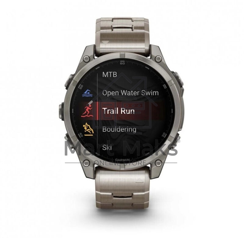 Смарт-часы Garmin Fenix 8 AMOLED Sapphire титановый серый, титановый браслет 47мм