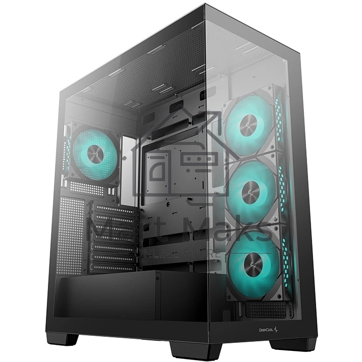 Компьютерный корпус Deepcool CG580 4F черный без БП ATX 6x120mm 3x140mm 2xUSB3.0 audio bott PSU