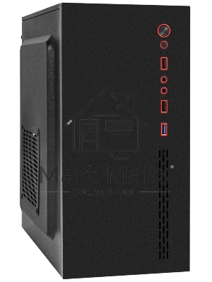 Компьютерный корпус Minitower ExeGate BAA-403U-AA500 (mATX, БП AA500 с вент. 8см, 2*USB/1*USB 3.0, HD Audio, черный)
